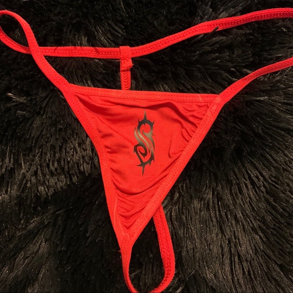 SOLD- Red thong with black Slipknot design 🖤 - Picture 1 of 1